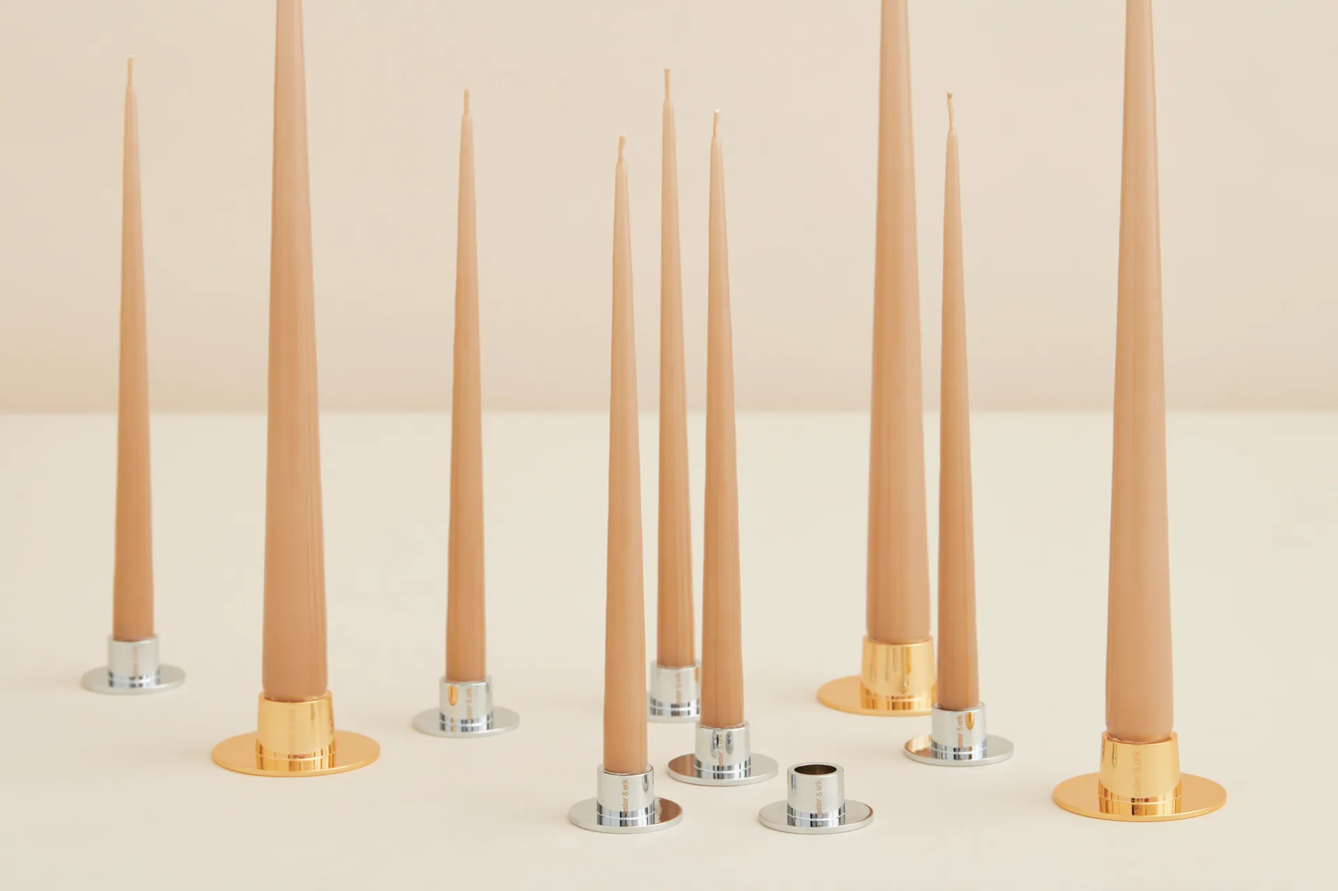 ester & erik ljusstake blank 2-pack, Rosfritt stål ester & erik