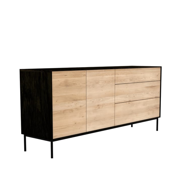 Blackbird sideboard - Svart ek 2 dörrar 3 lådor - Ethnicraft