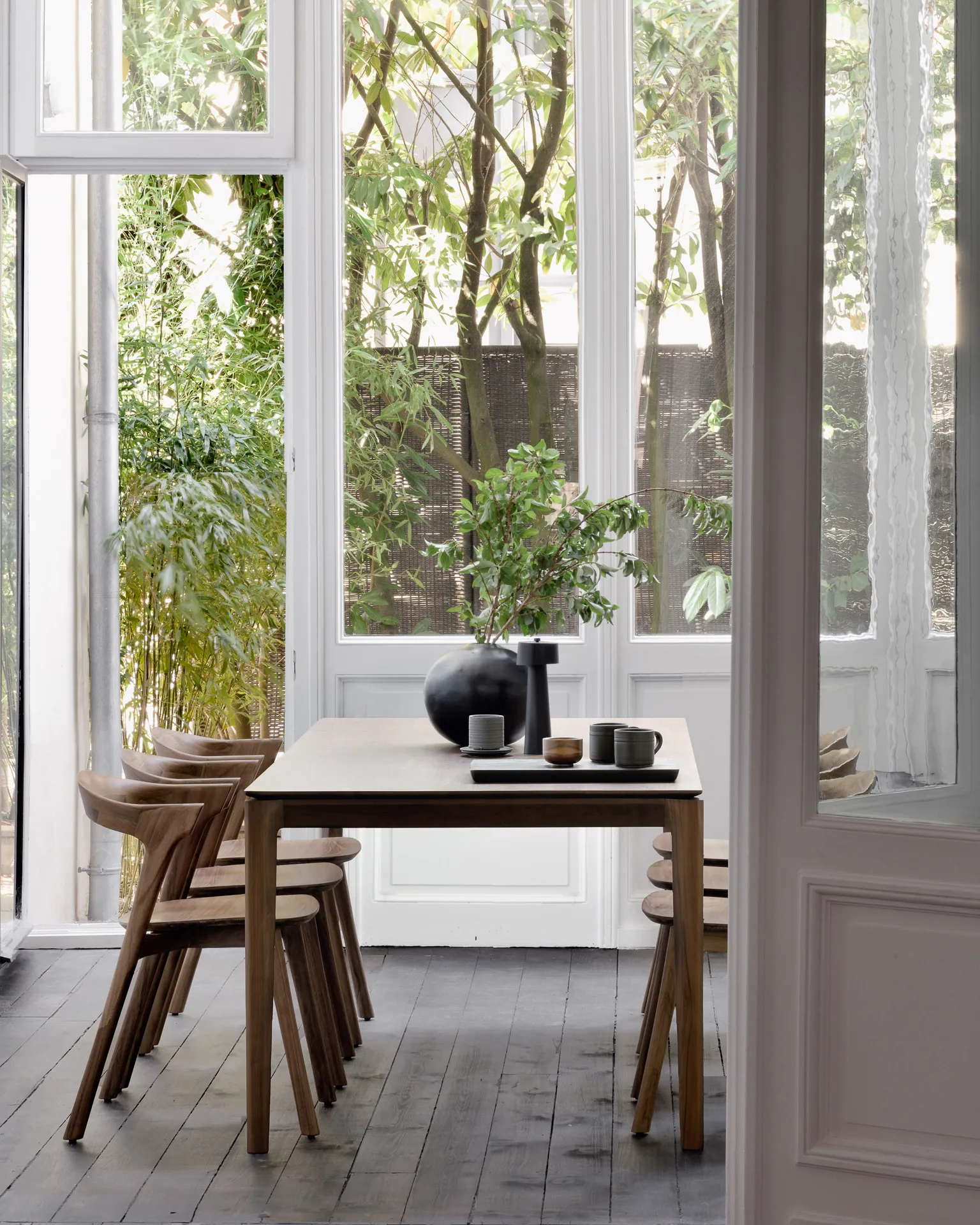 Bok matbord 180x90 cm, Lackad teak brown Ethnicraft