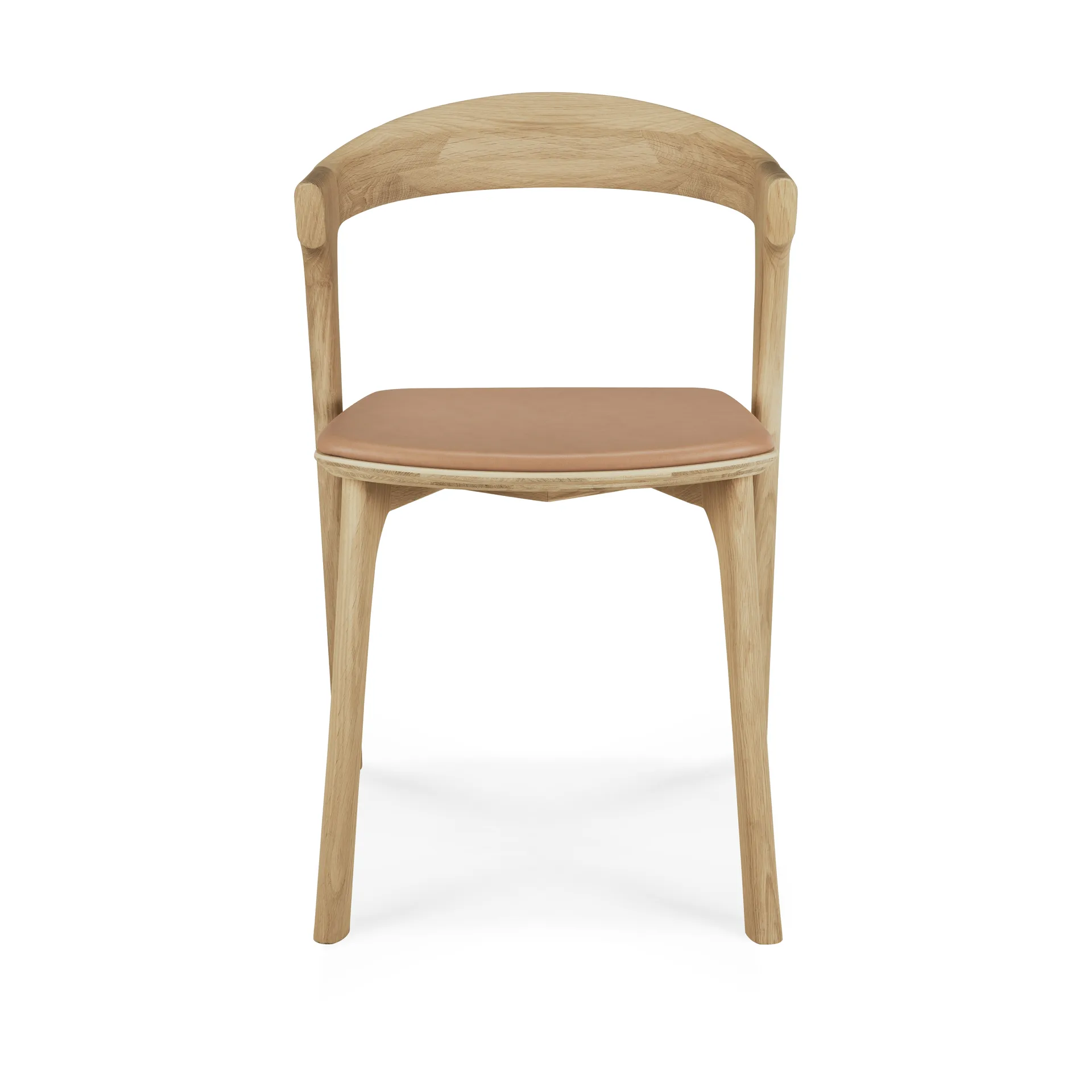 Bok stol, Lackerad ek-läder Sienna Ethnicraft