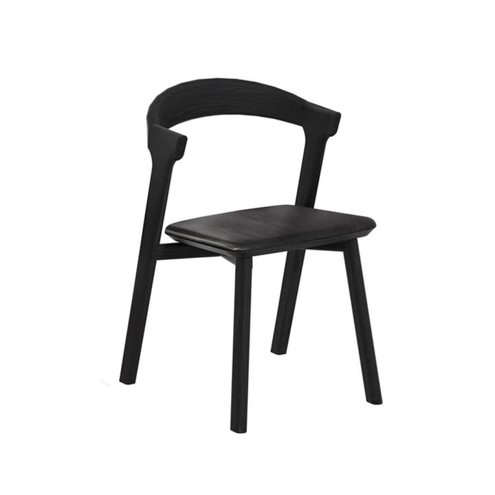 Bok stol med lädersits - Svartbetsad ek-svart läder - Ethnicraft