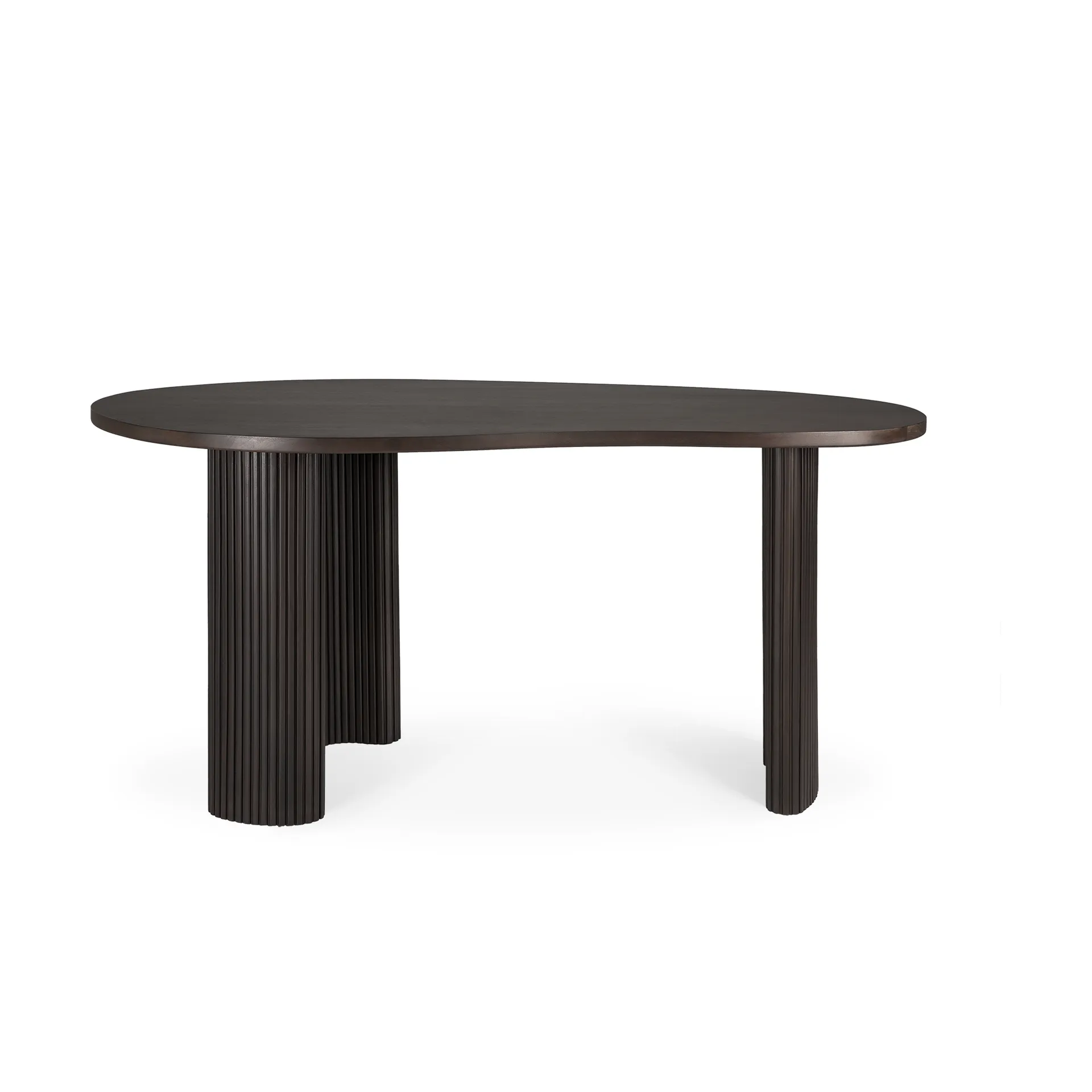 Boomerang skrivbord 160x83x76 cm, Mörkbrunbetsad mahogny Ethnicraft