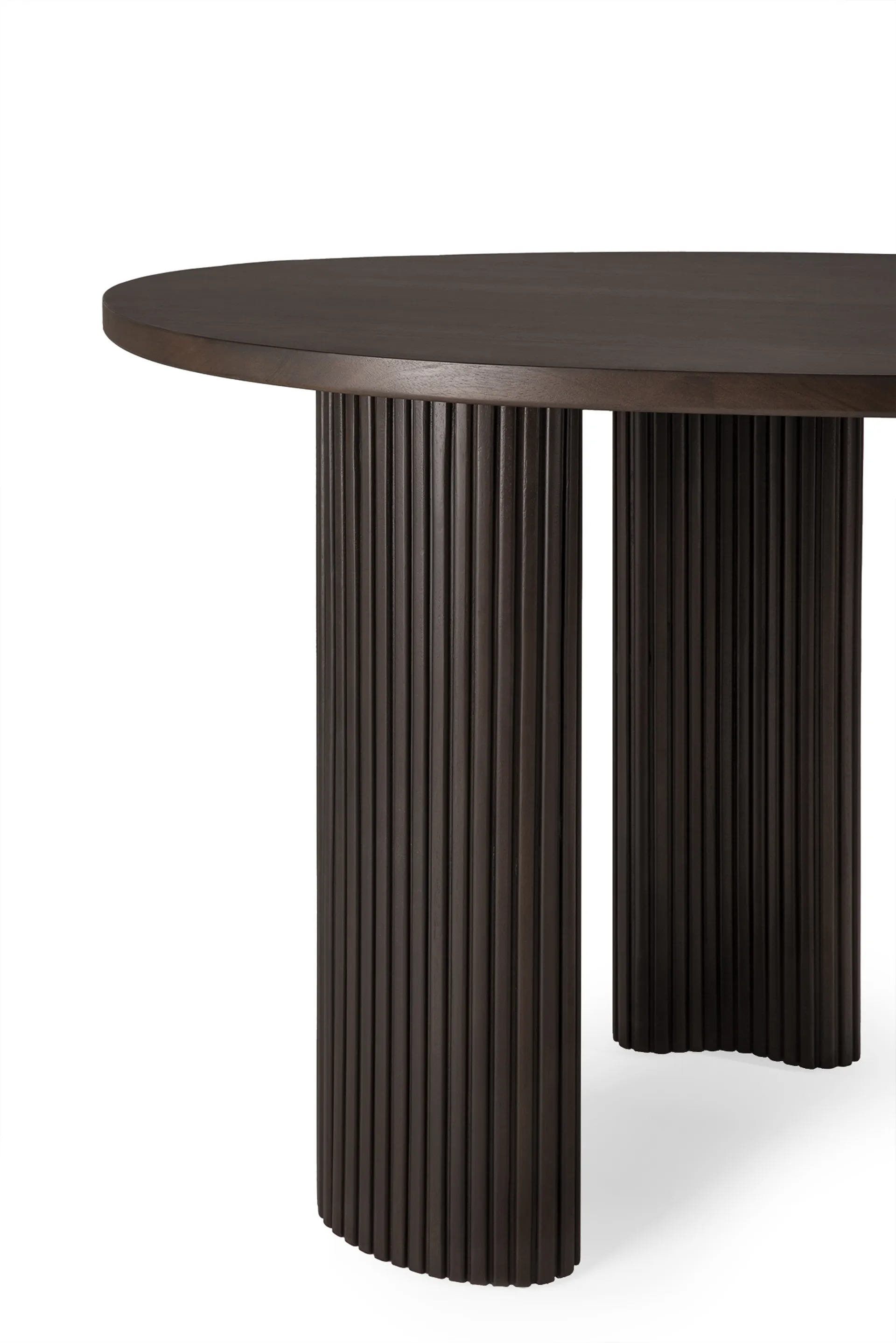 Boomerang skrivbord 160x83x76 cm, Mörkbrunbetsad mahogny Ethnicraft