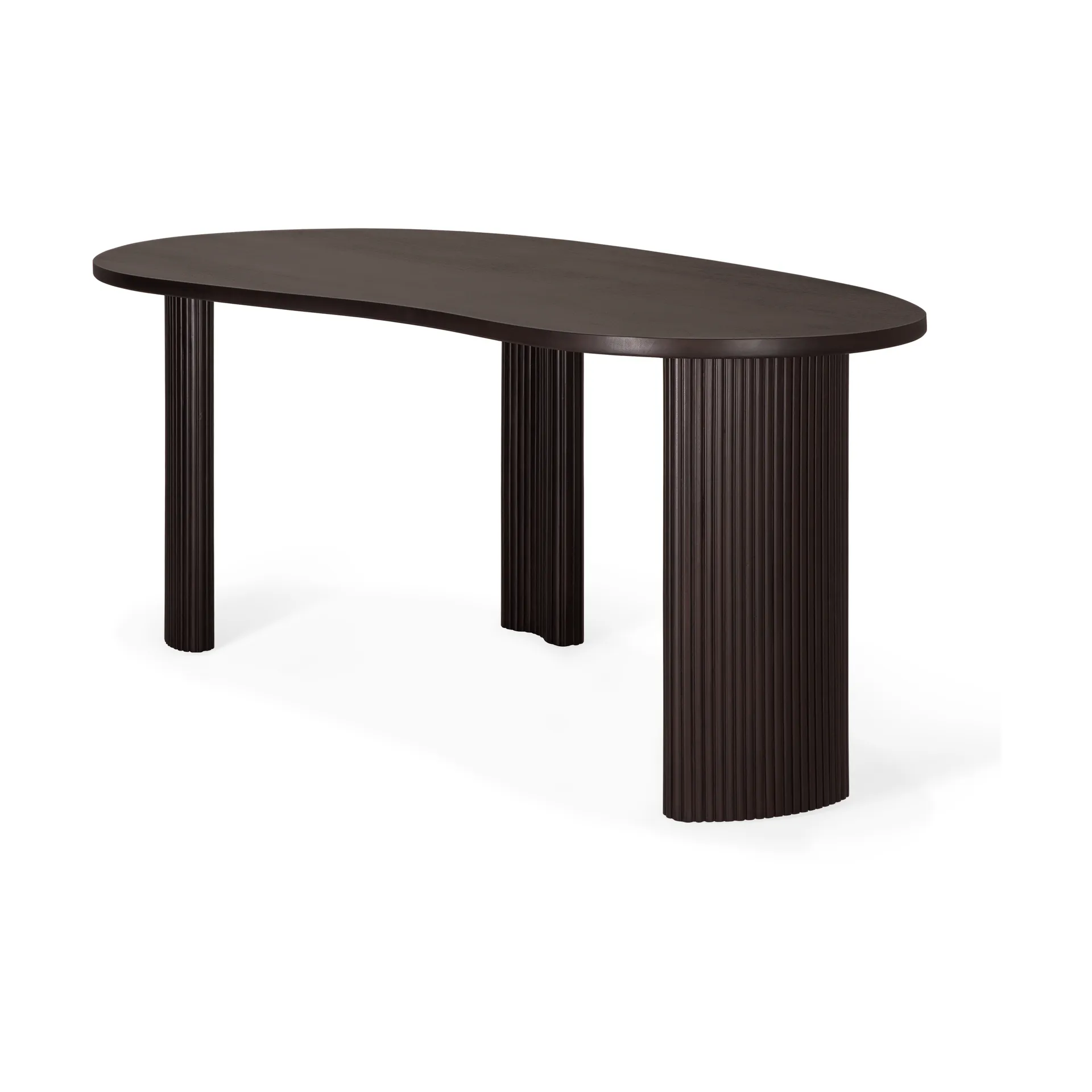 Boomerang skrivbord, Dark brown mahogny, 200x100x76 cm Ethnicraft