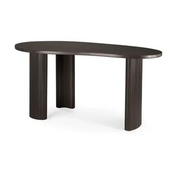 Boomerang skrivbord - Mörkbrunbetsad mahogny, 160x83x76 cm - Ethnicraft