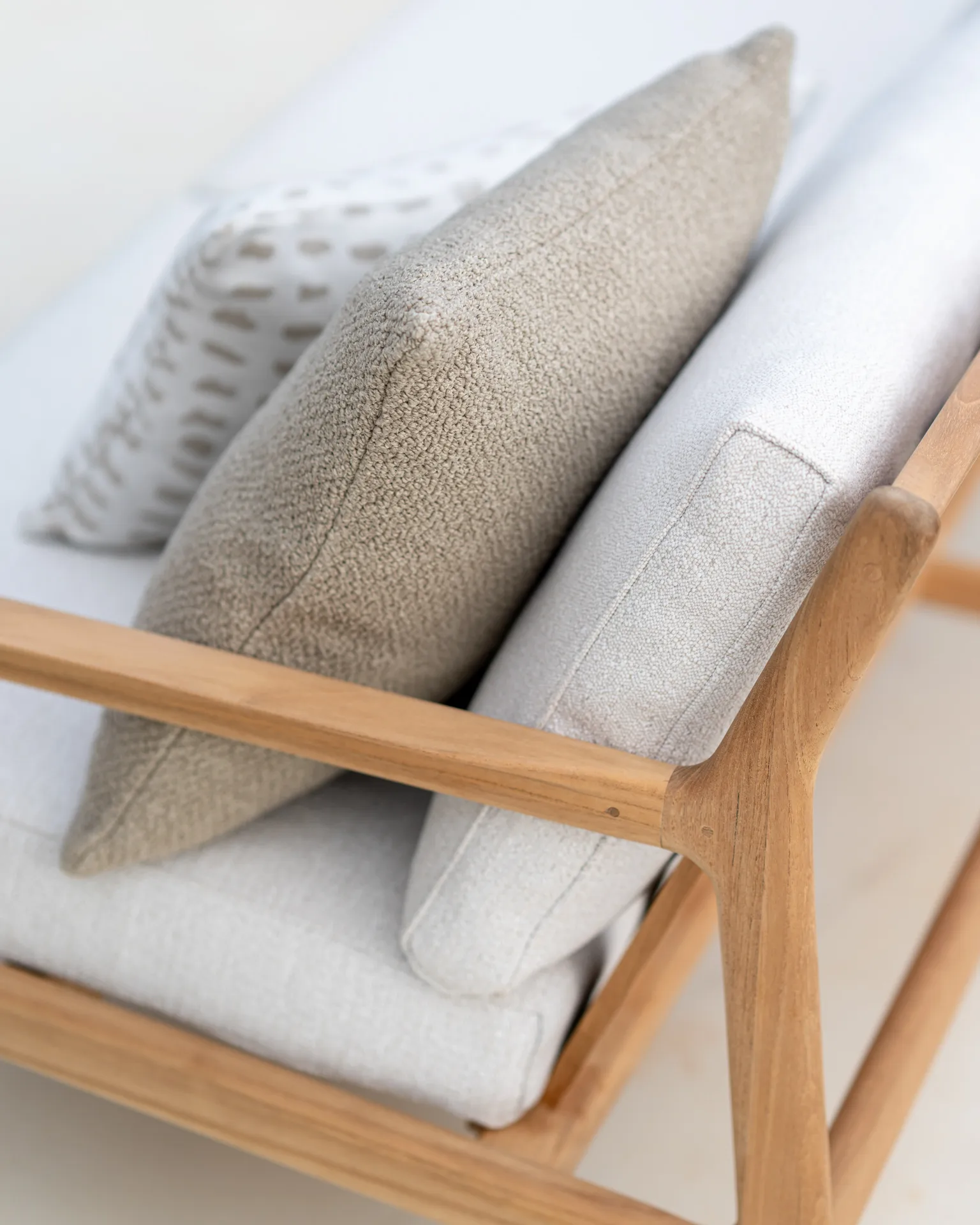 Boucle outdoor kudde 50x50 cm, Oat Ethnicraft