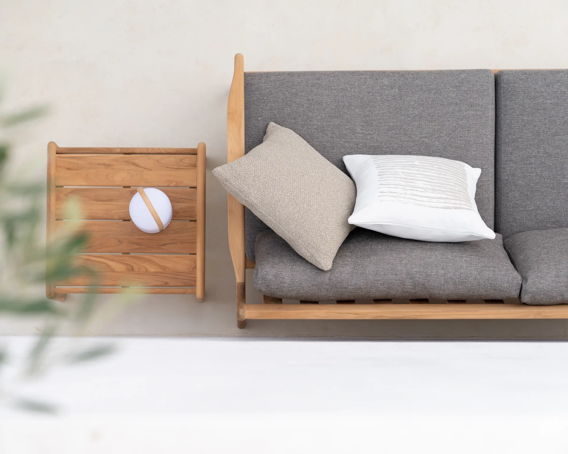 Boucle outdoor kudde 50x50 cm, Oat Ethnicraft