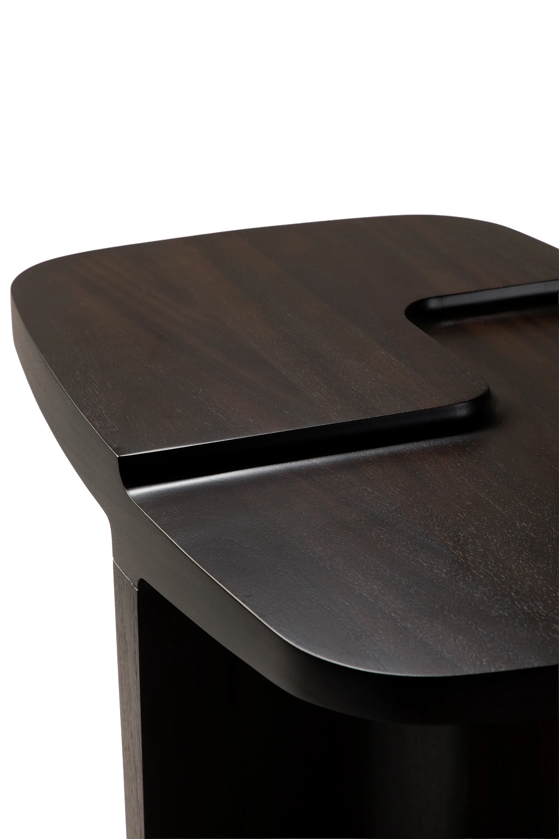 Brutalist sidobord, Rose brown mahogany, 60x40 cm Ethnicraft