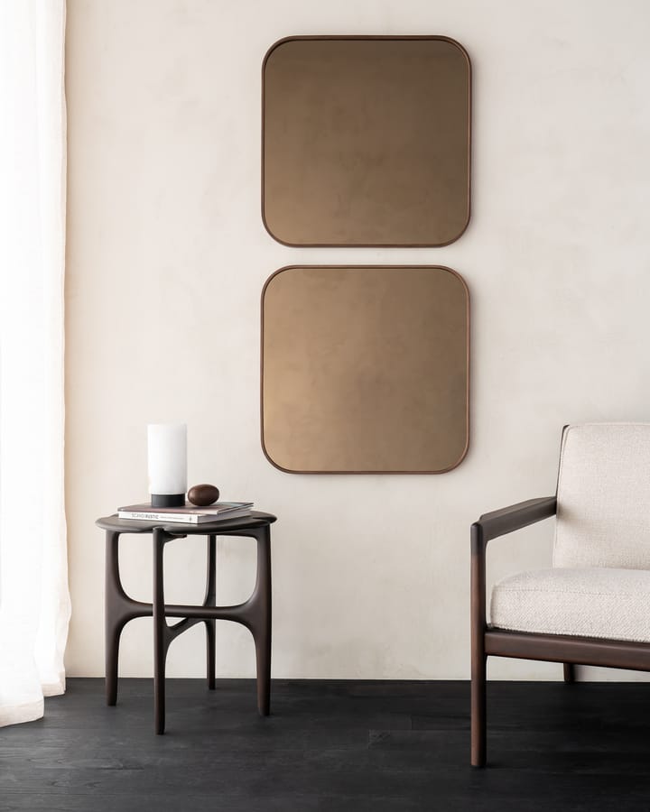 Camber väggspegel 60x60 cm, Bronze-wooden frame Ethnicraft
