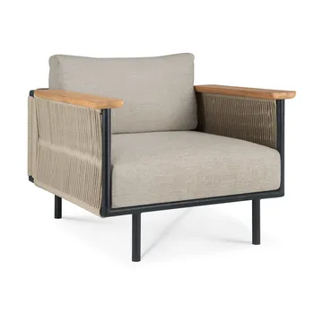 Corbey Outdoor loungestol med dyna - Aluminium black-Oyster - Ethnicraft