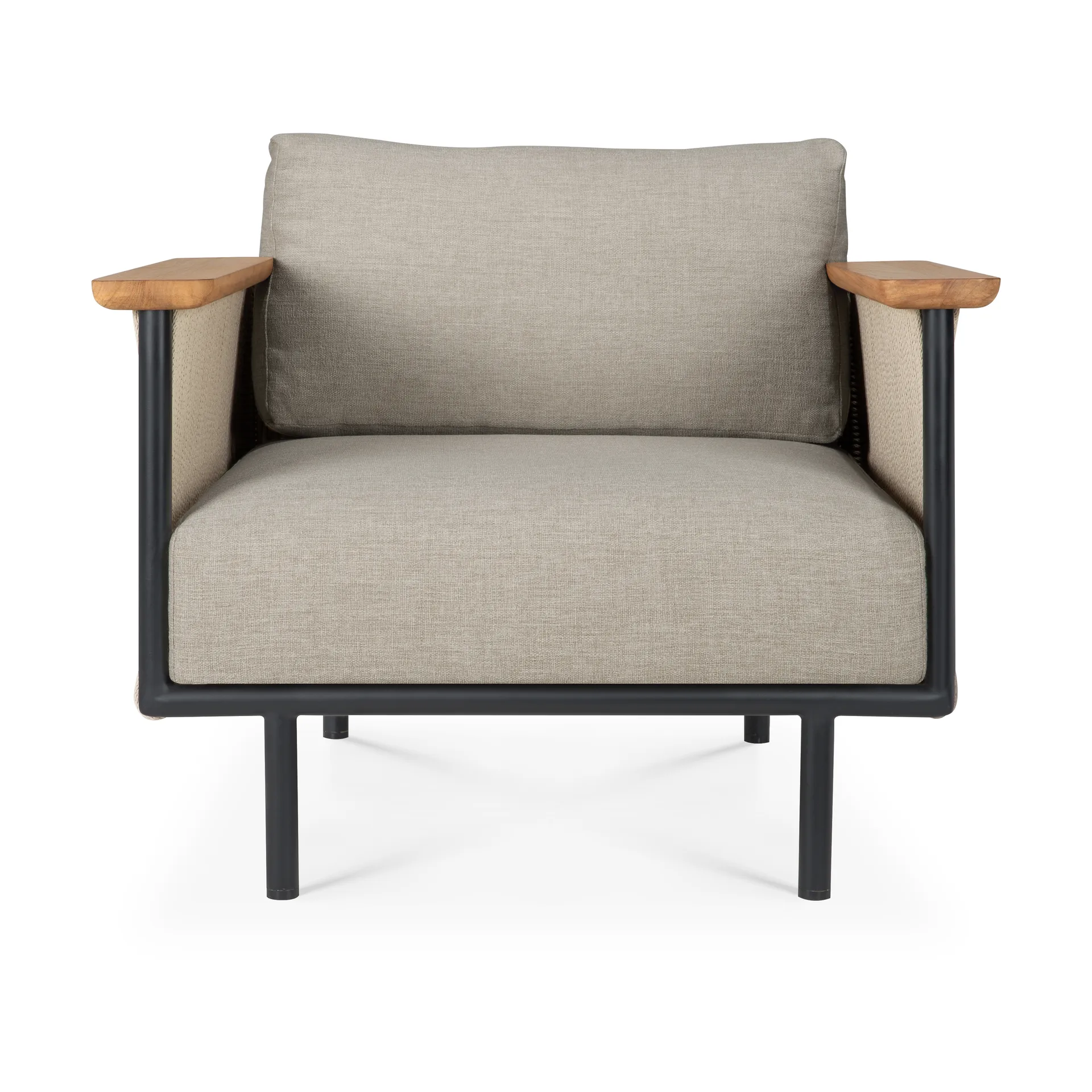 Corbey Outdoor loungestol med dyna, Aluminium black-Oyster Ethnicraft