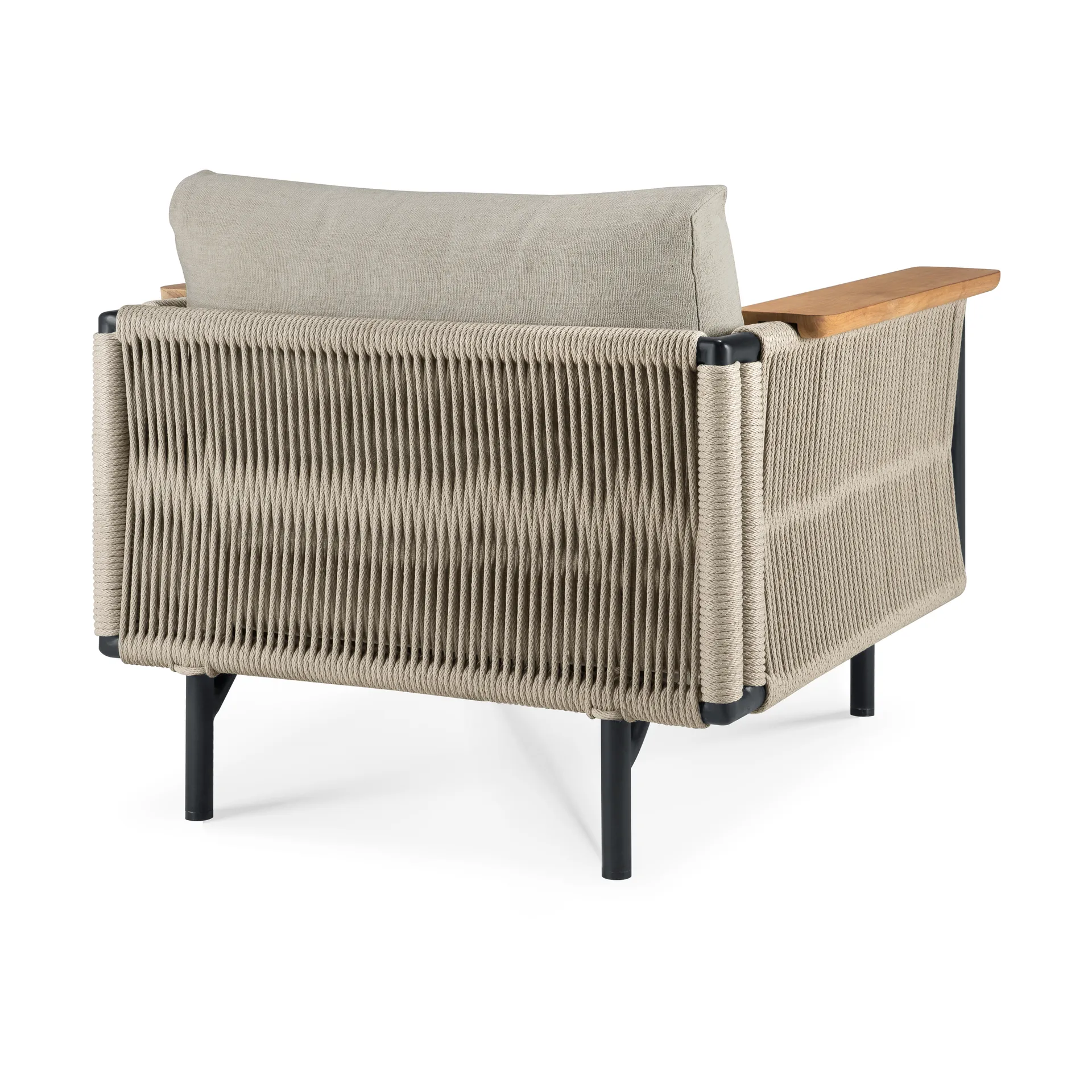 Corbey Outdoor loungestol med dyna, Aluminium black-Oyster Ethnicraft