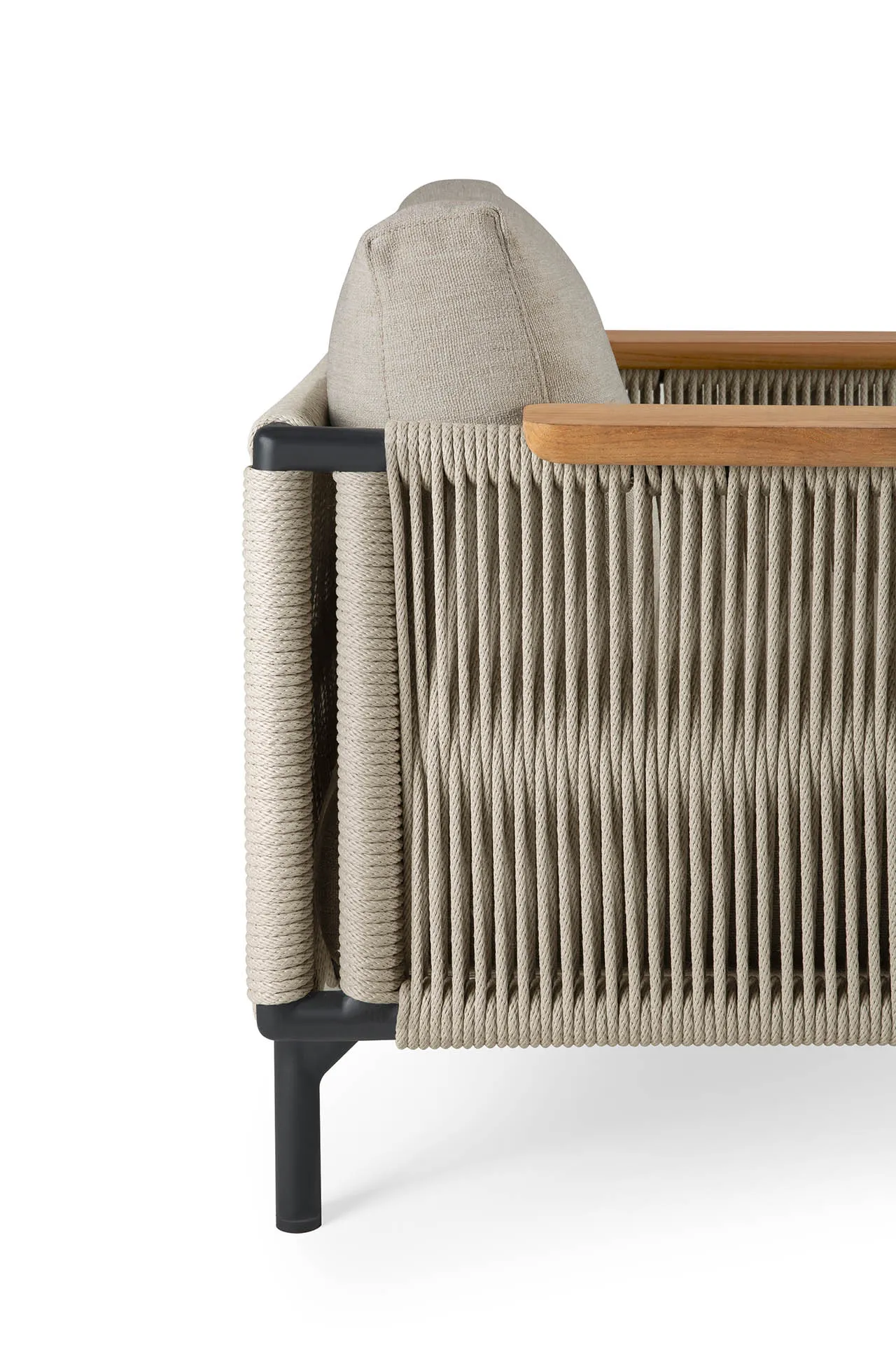 Corbey Outdoor loungestol med dyna, Aluminium black-Oyster Ethnicraft