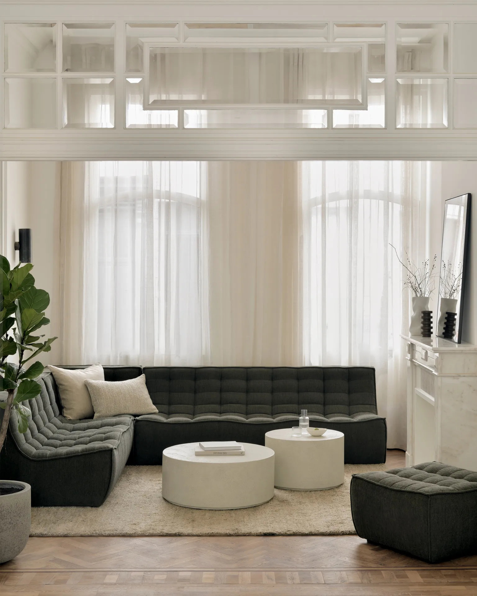 Elements soffbord, Off white, Ø80 cm Ethnicraft