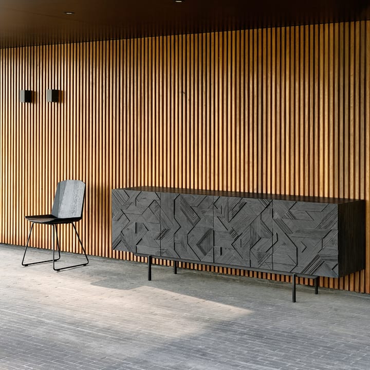 Graphic sideboard, Teak svart 3 dörrar Ethnicraft