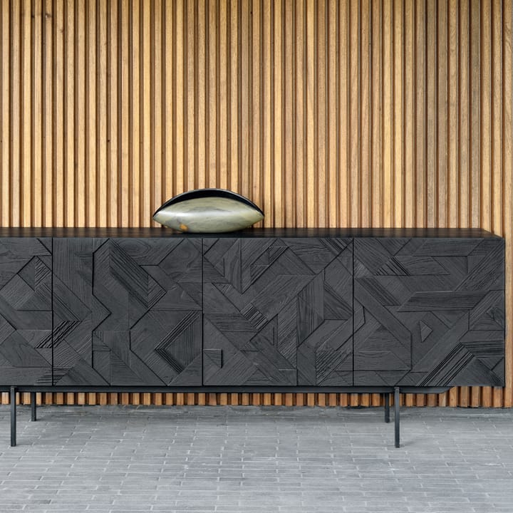 Graphic sideboard, Teak svart 4 dörrar Ethnicraft