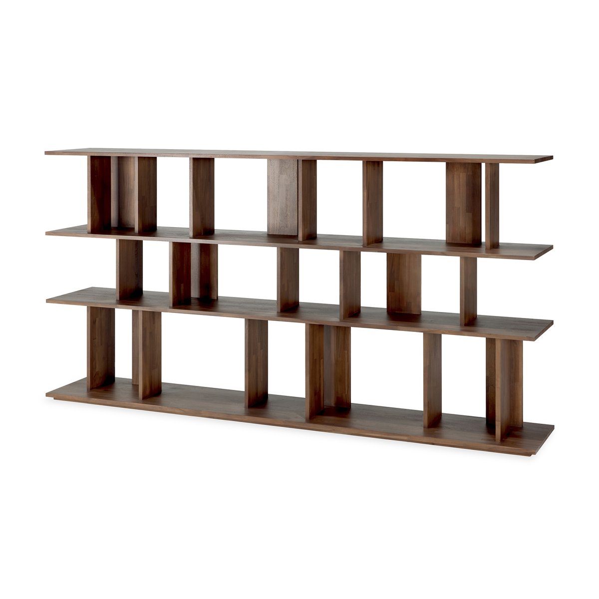 Ethnicraft Irregular hylla Mörkbetsad teak large | Skandinavisk Design | Hyllor & Hyllsystem | Brun