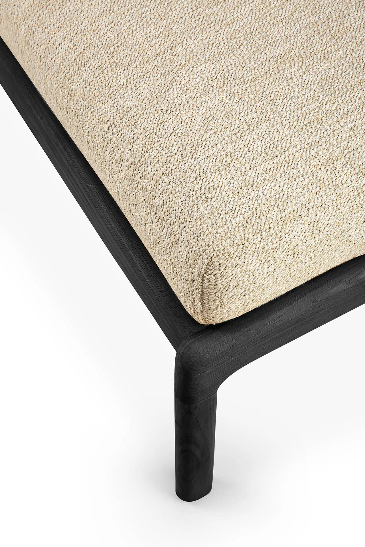 Jack outdoor fotpall svartbetsad teak, Natural Ethnicraft