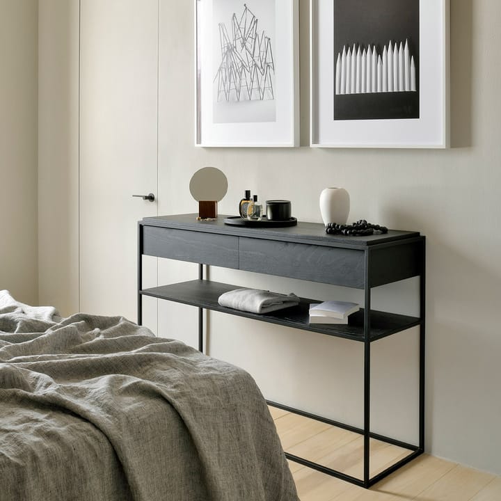 Monolit konsolbord 122x40 cm, Oak black-Black Ethnicraft