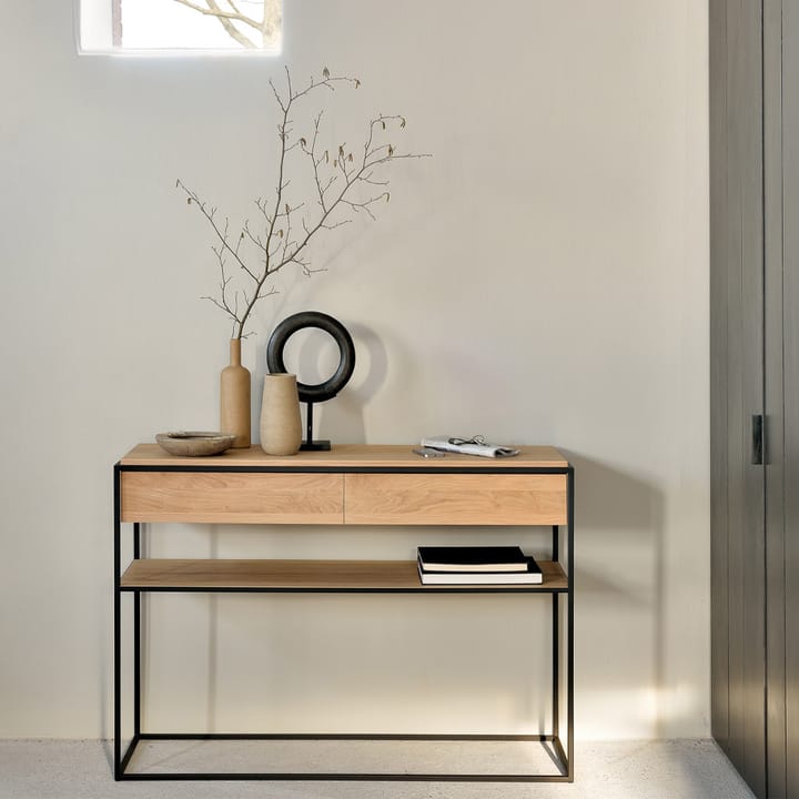 Monolit konsolbord 122x40 cm, Oak black-Black Ethnicraft