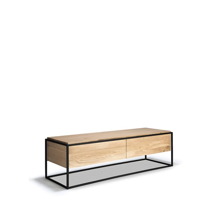 Monolit mediabänk 140x45 cm, Oak-Black Ethnicraft