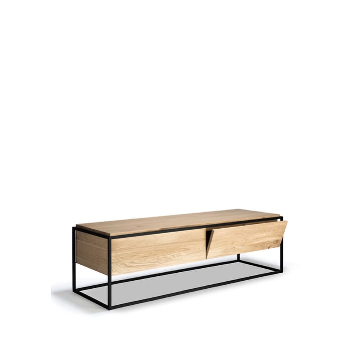 Monolit mediabänk 140x45 cm, Oak-Black Ethnicraft
