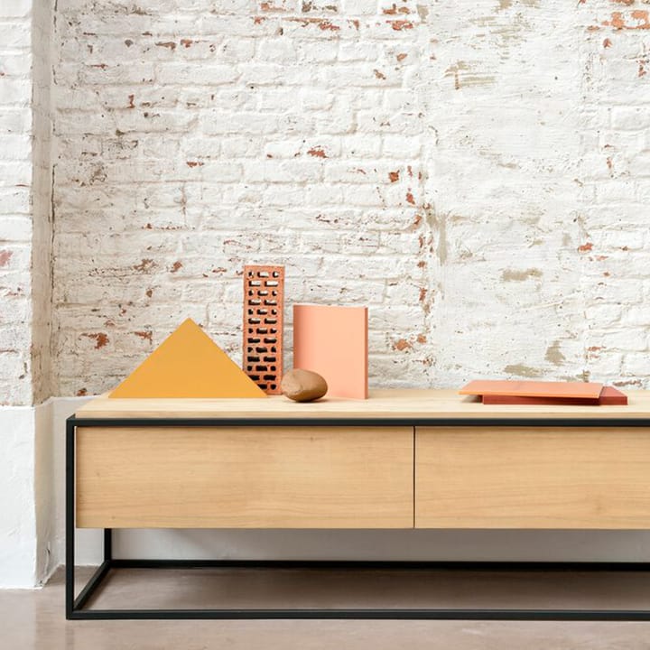 Monolit mediabänk 140x45 cm, Oak-Black Ethnicraft
