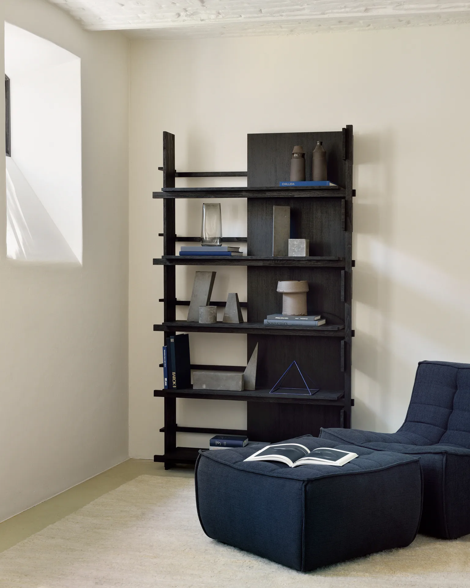 N701 fotpall 70x70 cm, Graphite Eco Ethnicraft