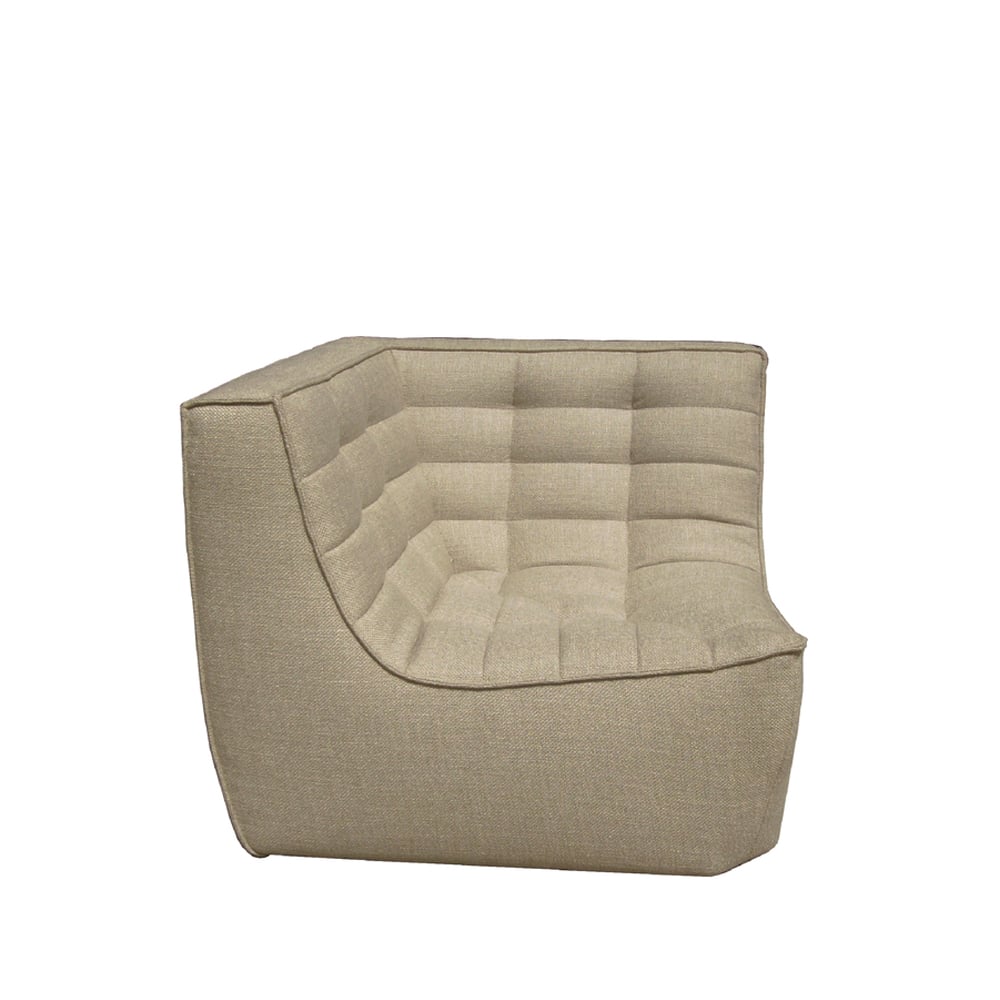 Ethnicraft N701 hörnmodul rak Tyg beige | Skandinavisk Design | Soffor | Beige