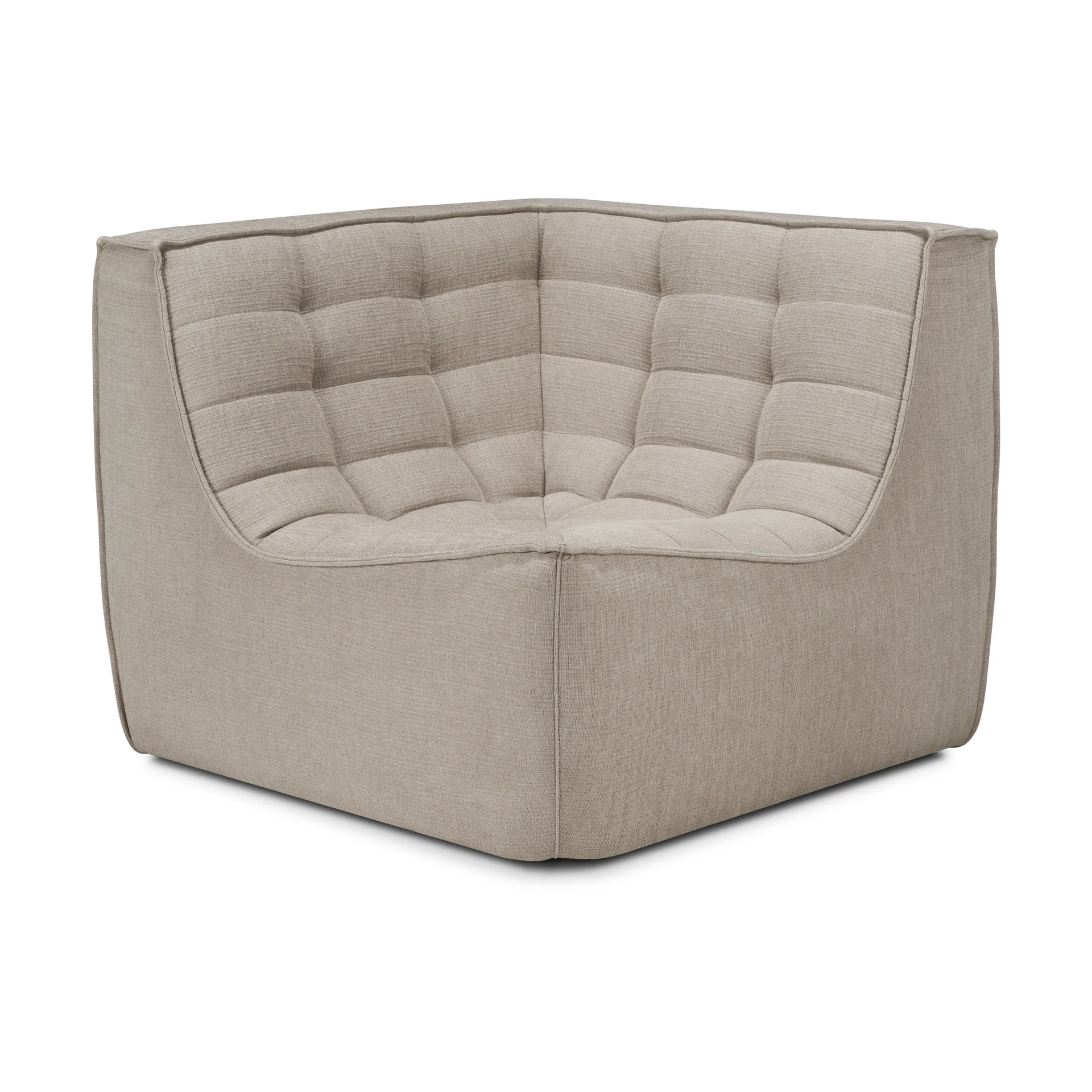 N701 hörnmodul rak, Tyg Ecru beige Ethnicraft