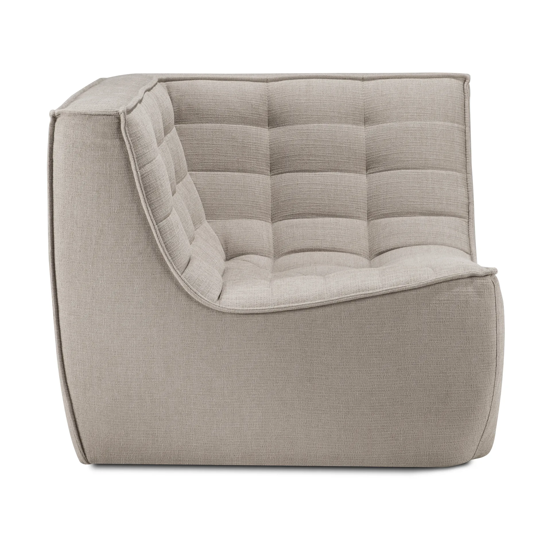 N701 hörnmodul rak, Tyg Ecru beige Ethnicraft