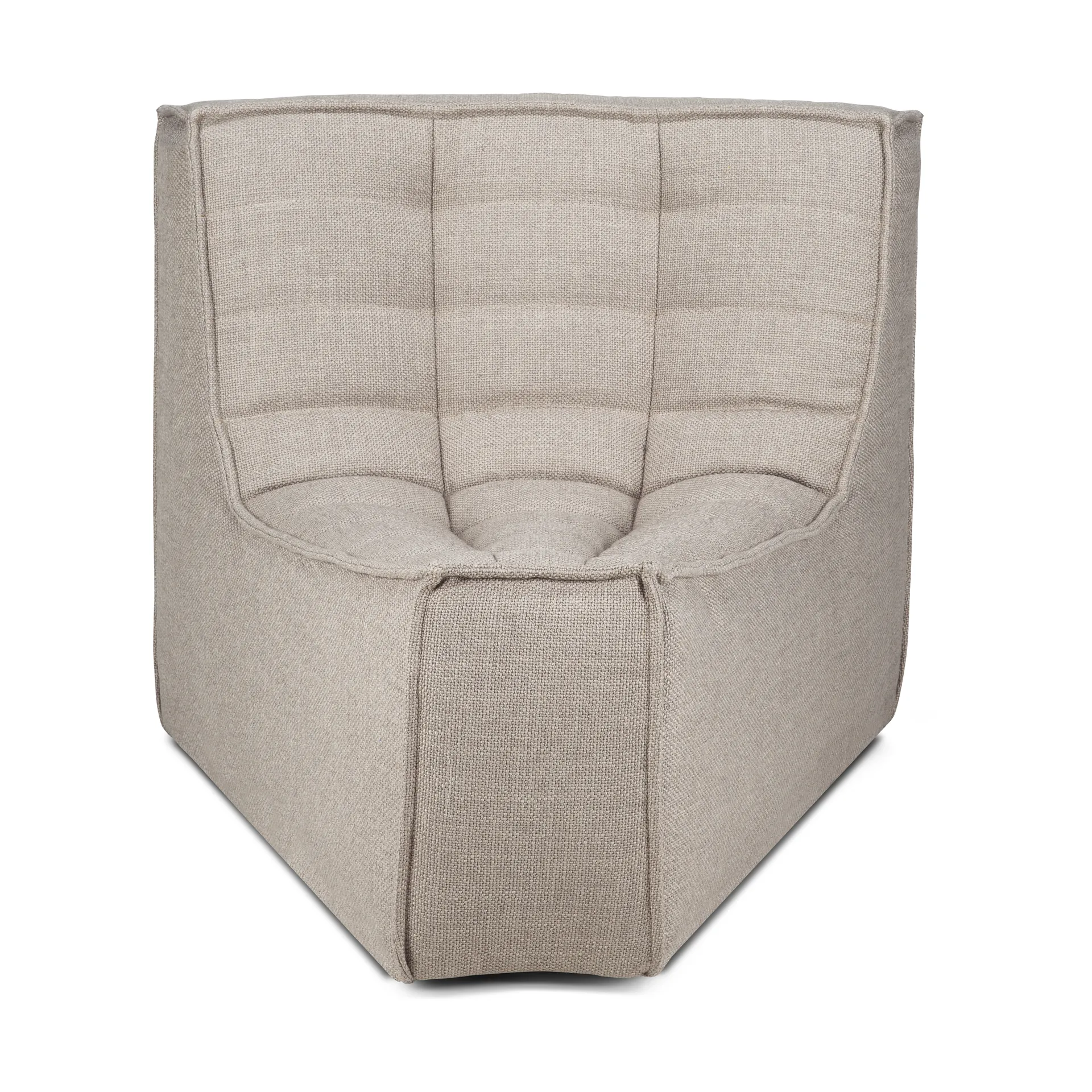 N701 hörnmodul rundad 45°, Tyg Ecru beige Ethnicraft