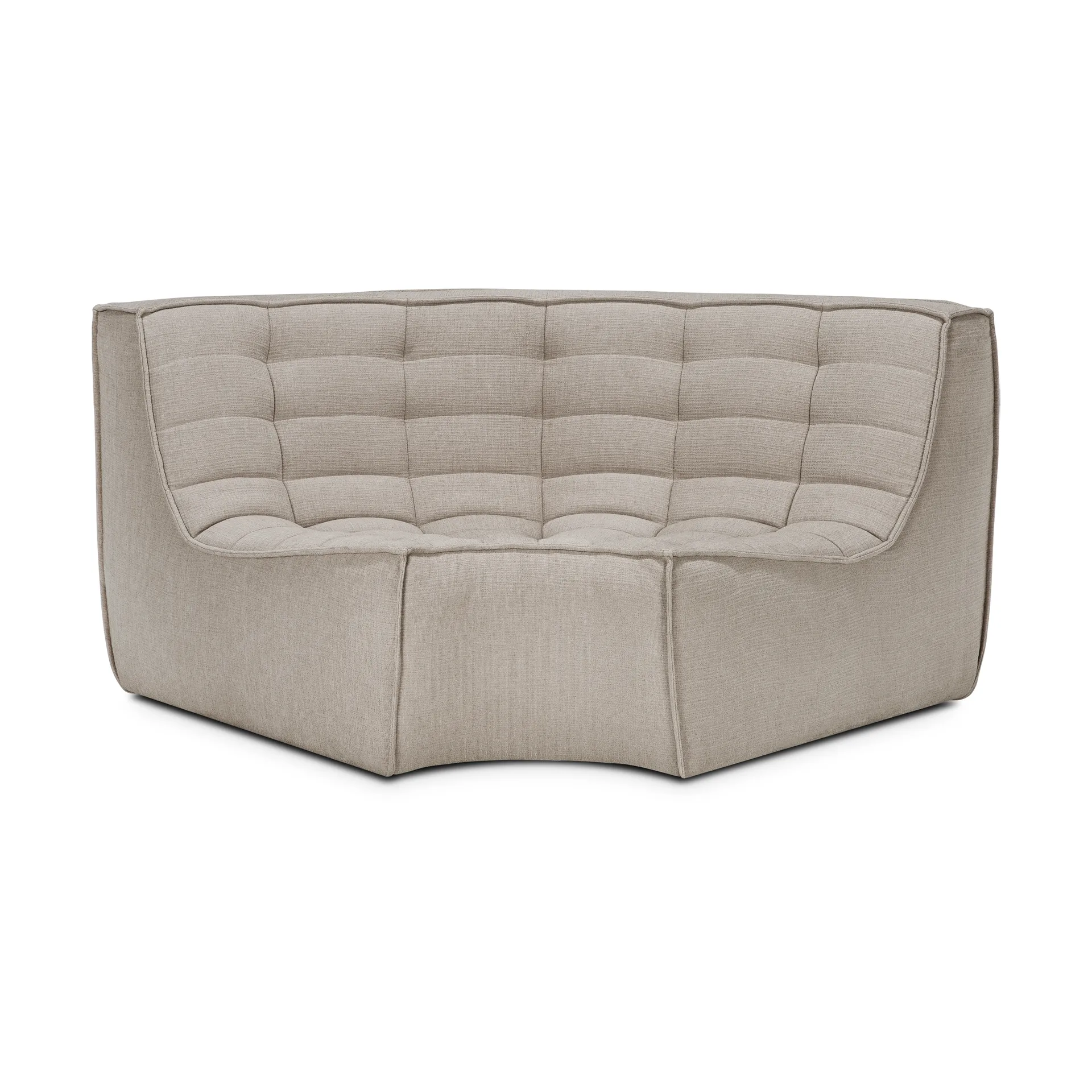 N701 hörnmodul rundad 90°, Tyg Ecru beige Ethnicraft