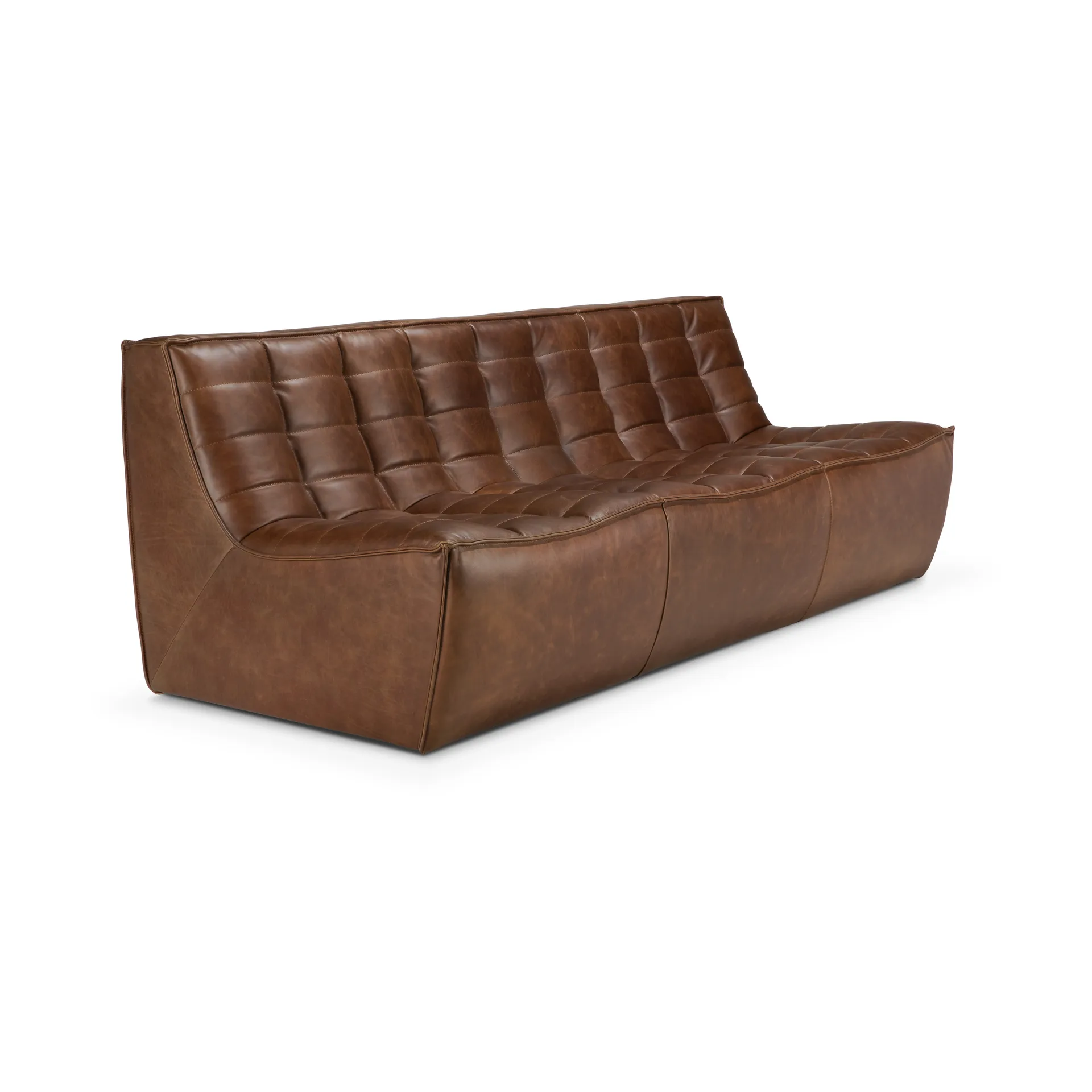 N701 soffa 3-sits, Läder Chestnut Ethnicraft