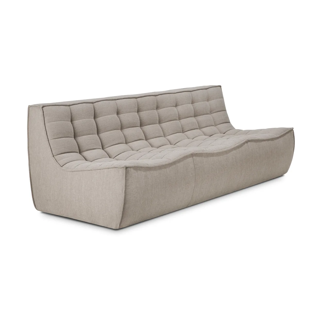 Ethnicraft N701 soffa 3-sits Tyg Ecru beige | Skandinavisk Design | Soffor | Beige