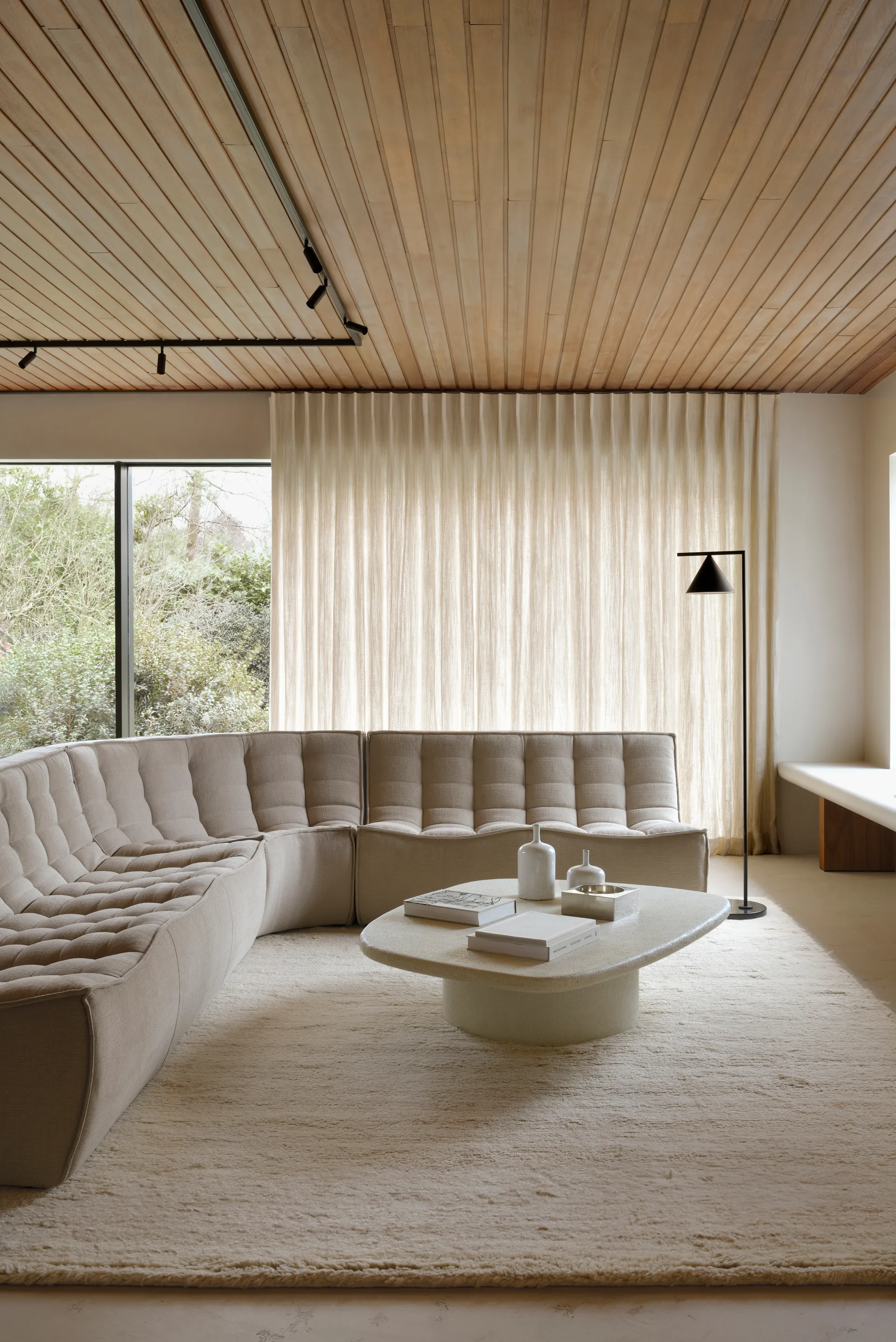 N701 soffa 3-sits, Tyg Ecru beige Ethnicraft