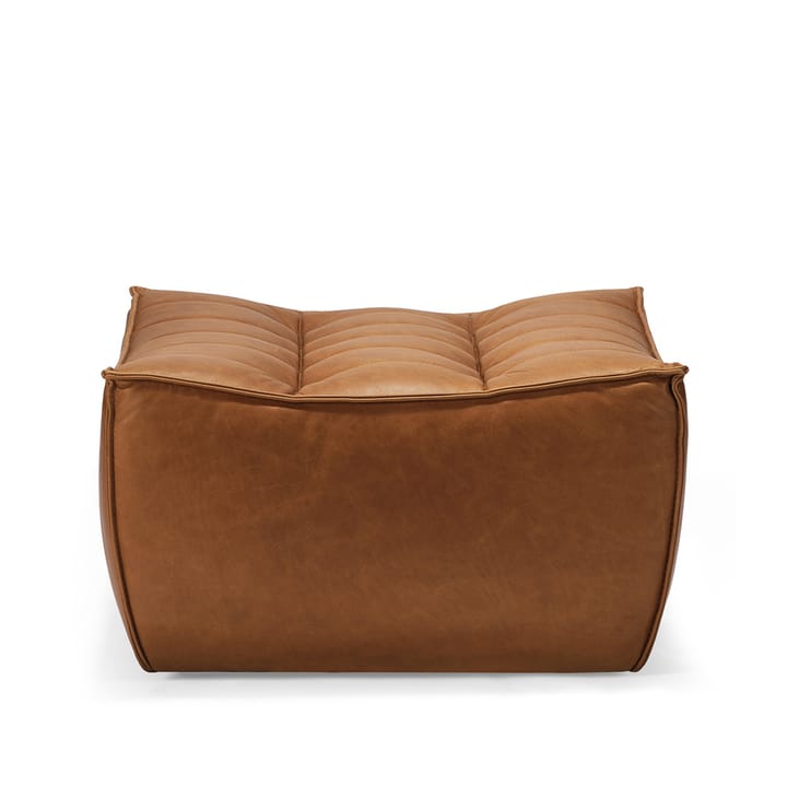 N701 fotpall 70x70 cm - Aniline leather brown - Ethnicraft NV