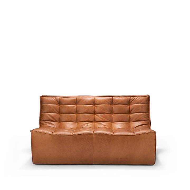 N701 soffa 2-sits - 2-sits läder old saddle brown - Ethnicraft NV