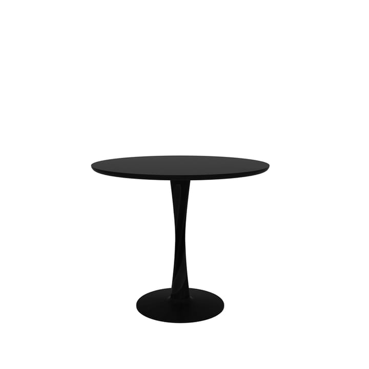 Torsion matbord runt svartbestad ek - Ø90 cm - Ethnicraft NV