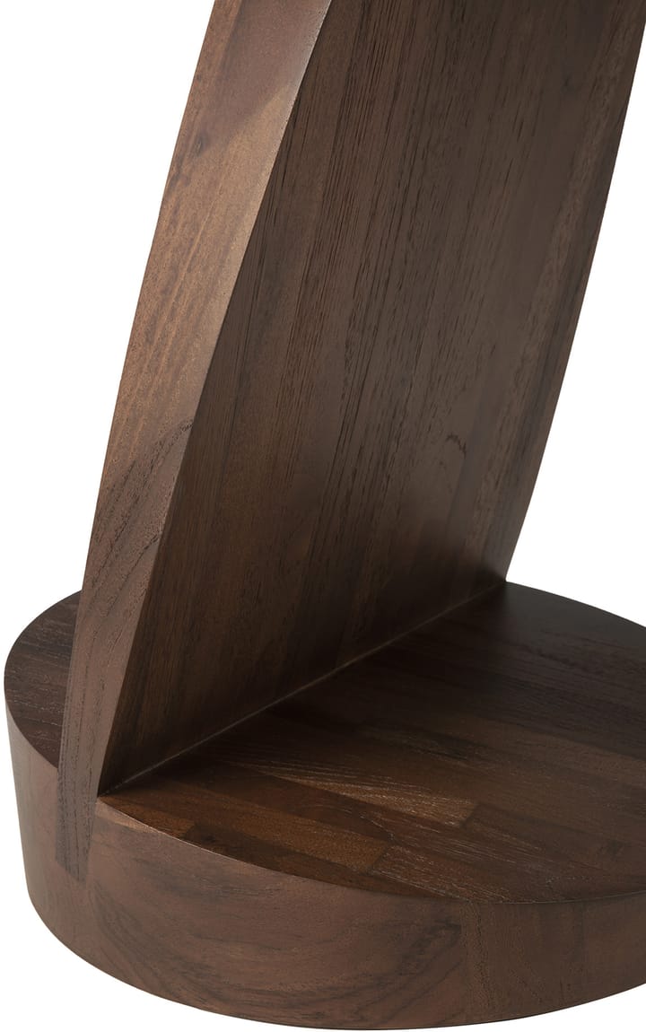 Oblic sidobord Ø52 cm, Brunbetsad teak Ethnicraft