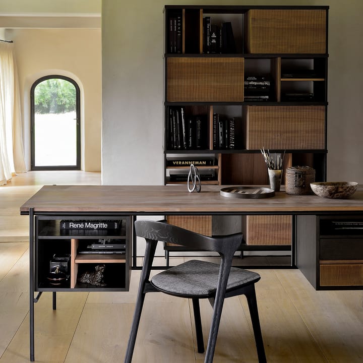 Oscar Rack hylla, Teak-Black 5 dörrar 120x40 cm Ethnicraft