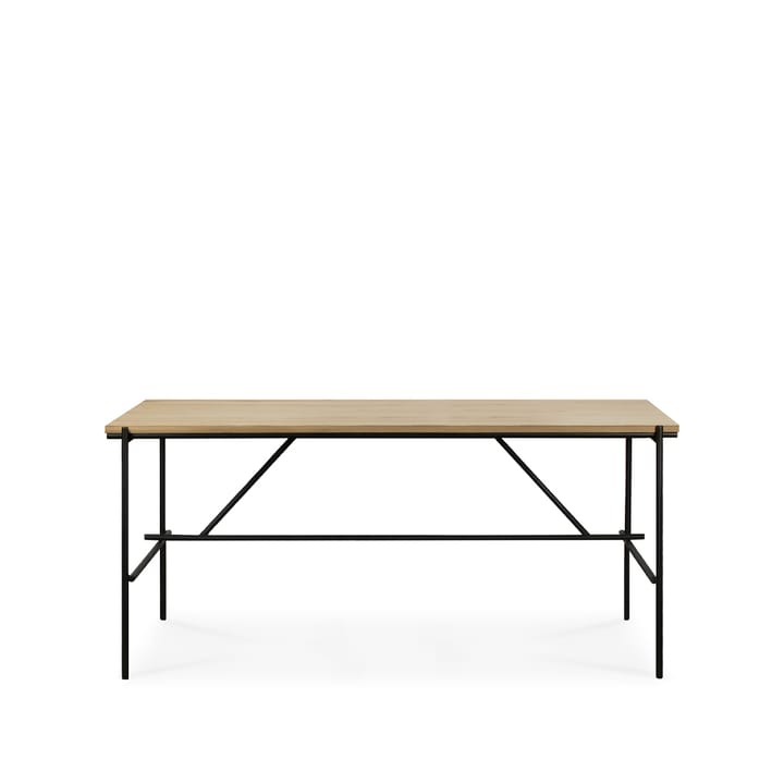 Oscar skrivbord, Massiv ek-svart metallstativ Ethnicraft
