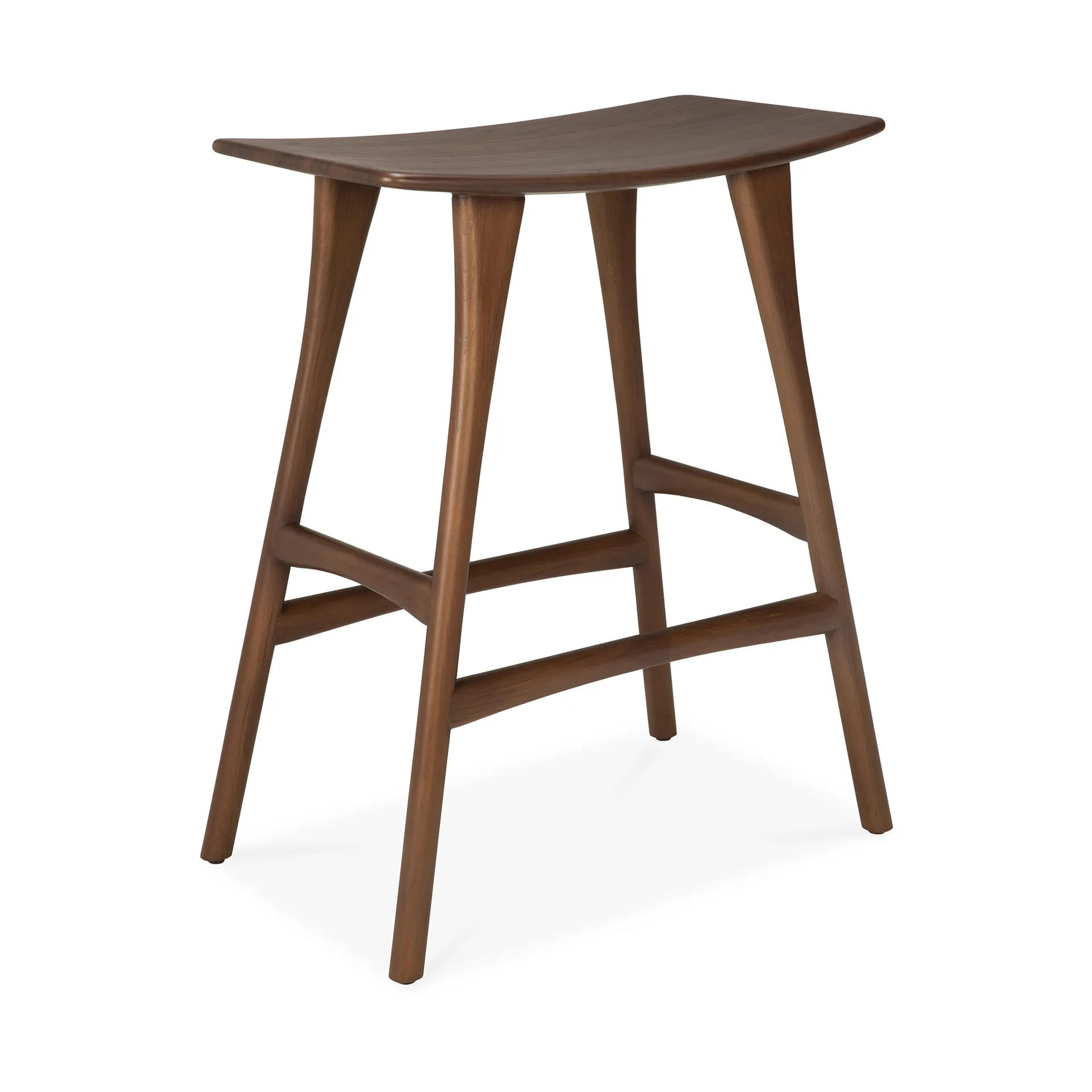 Osso Counter hög pall 67 cm, Lackad teak brown Ethnicraft