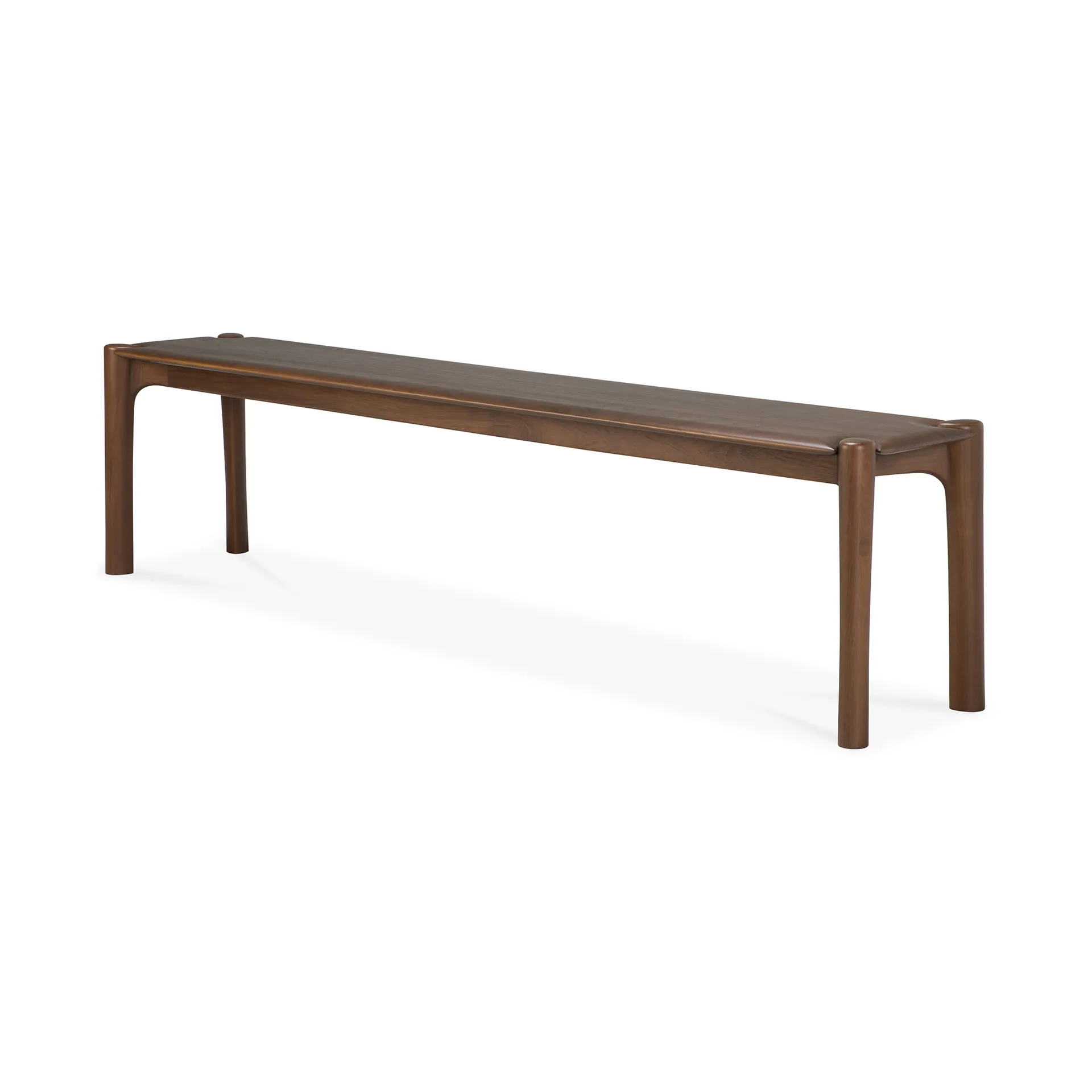 PI bänk 186x35 cm, Lackad teak brown Ethnicraft
