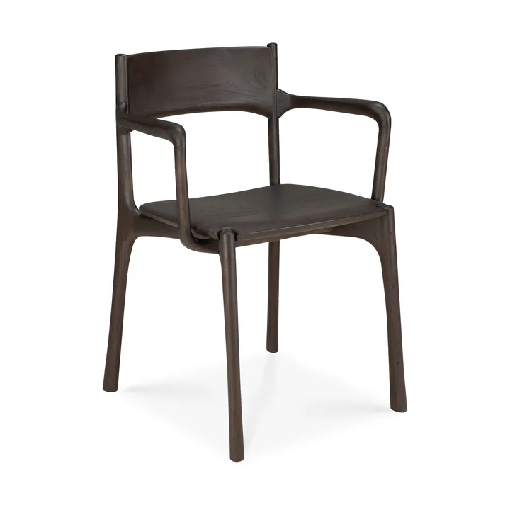 PI karmstol - Dark brown teak - Ethnicraft