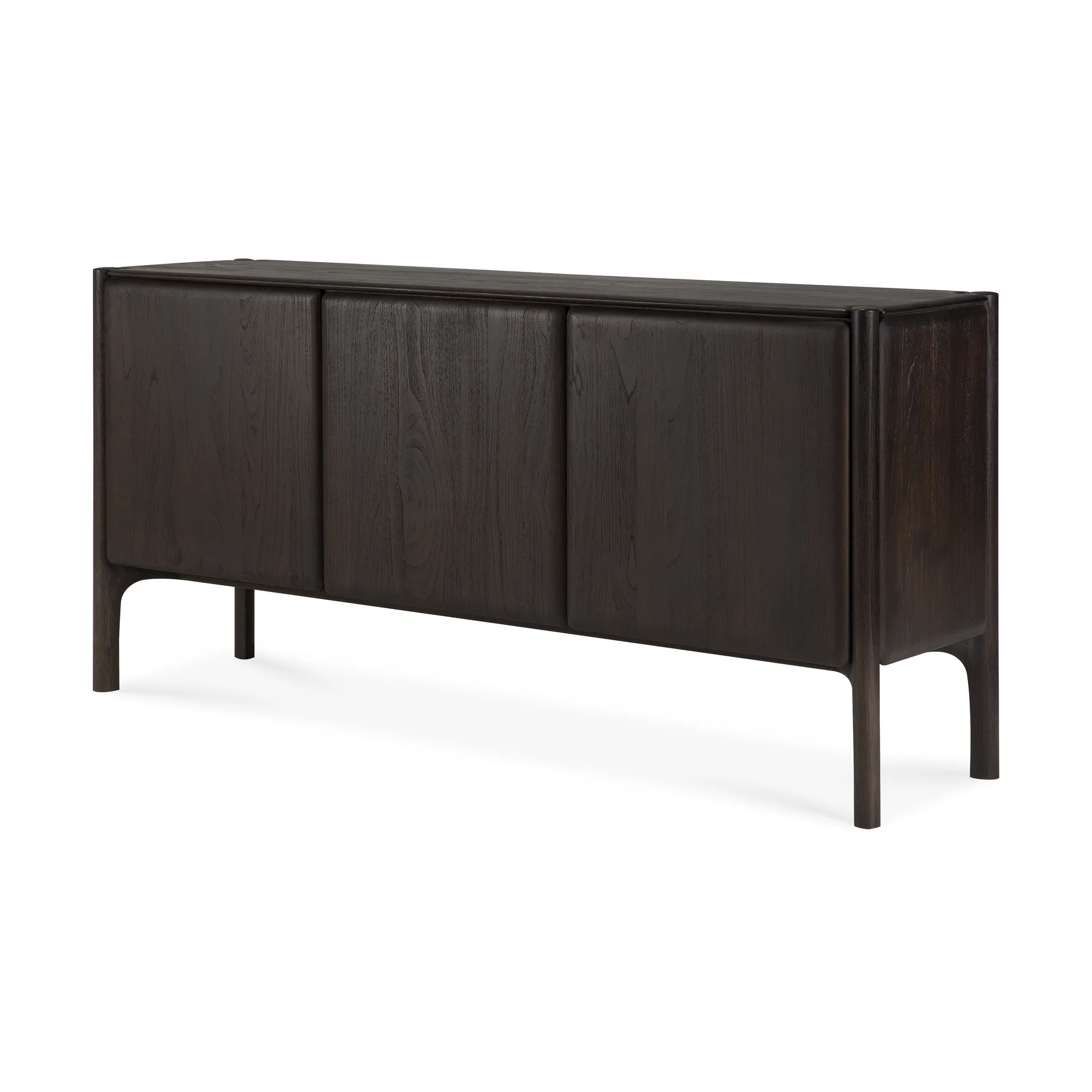 PI Sideboard, Teak dark brown, 3 dörrar Ethnicraft