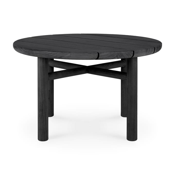 Quatro outdoor soffbord svartbetsad teak, Ø59 cm Ethnicraft