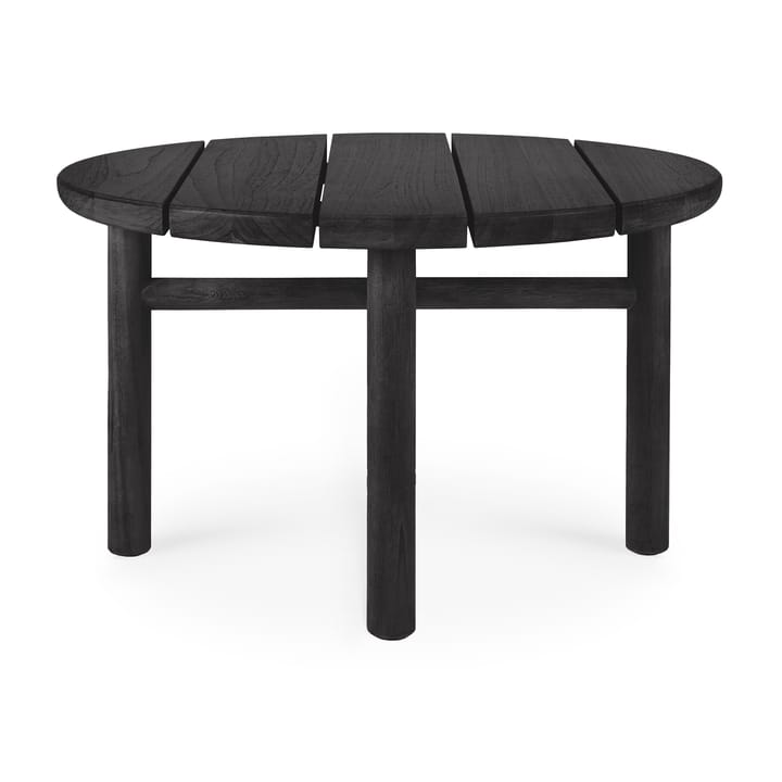 Quatro outdoor soffbord svartbetsad teak, Ø59 cm Ethnicraft