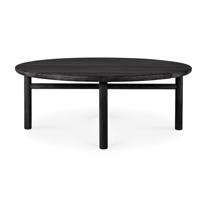 Quatro outdoor soffbord svartbetsad teak, Ø95 cm Ethnicraft
