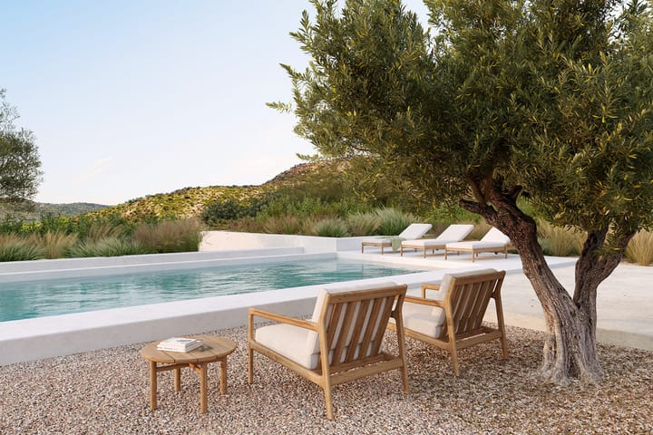 Quatro outdoor soffbord teak, Ø59 cm Ethnicraft